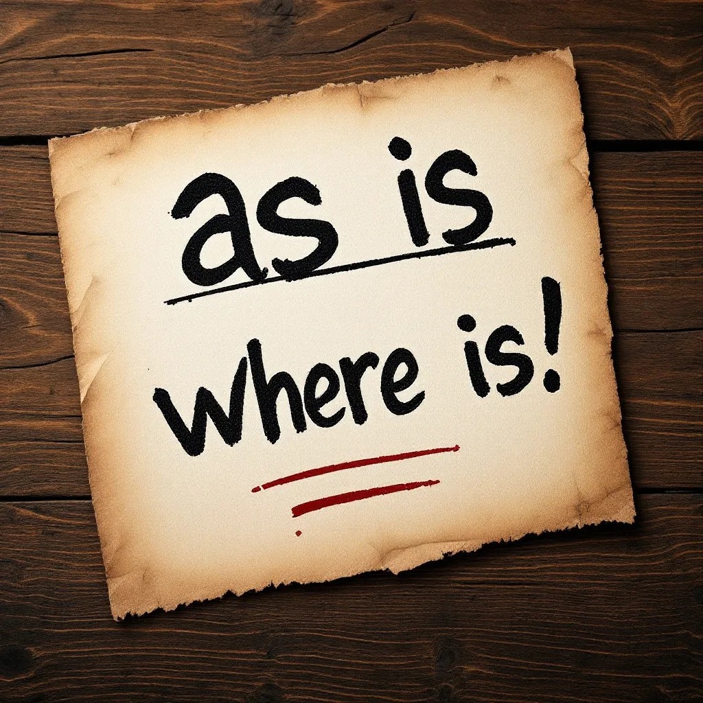 Understanding "As is, Where is"